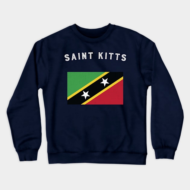 Saint Kitts Flag Crewneck Sweatshirt by phenomad